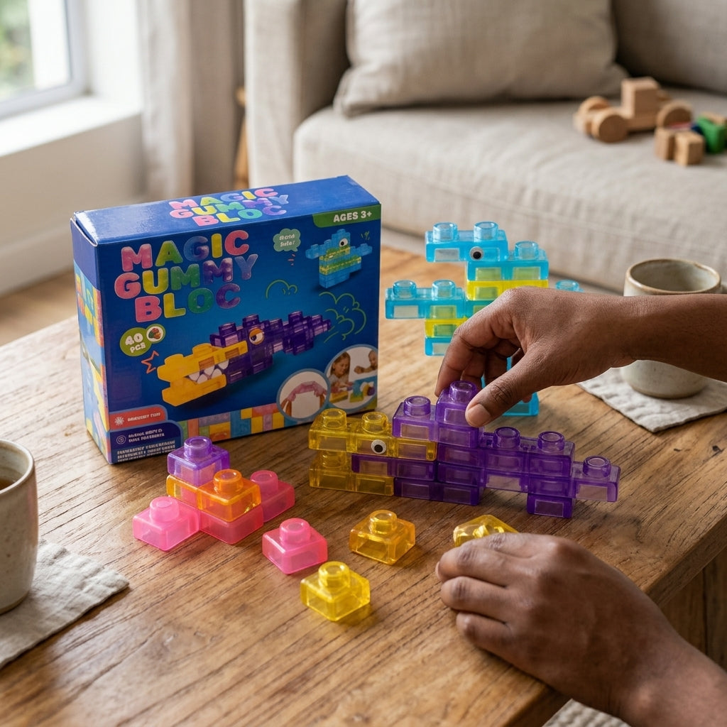 Colorful Soft Sensory Squishy Building Blocks – 40 Pieces