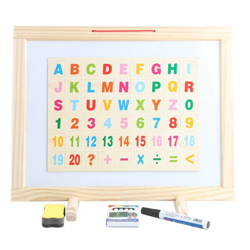 Children's Wooden Double-Sided Drawing Board